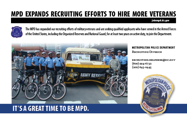 Metropolitan Police Department – MPD is Hiring More Veterans