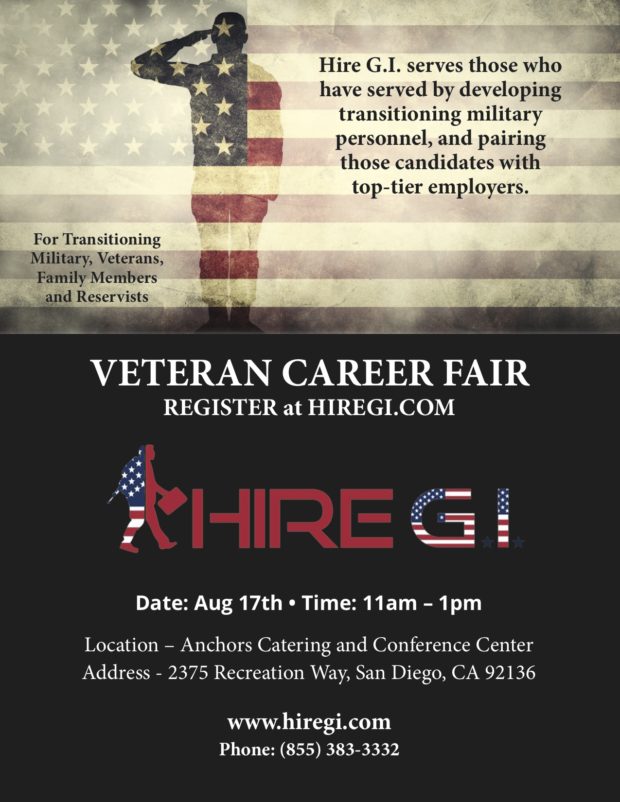 VETERAN CAREER FAIR – (AUGUST 17, 2017)