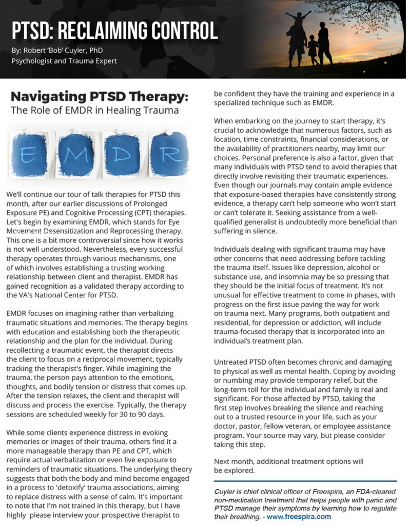 Navigating Ptsd Therapy Homeland Magazine